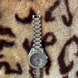 bebe Silver Crystal-Embellished Watch bebe | Accessories | Bebe Twotone Crystal Embellished Watch  main image 2